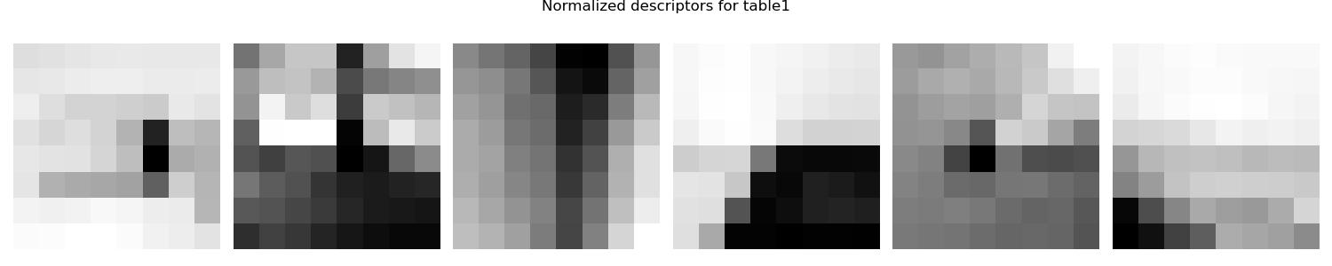 normalized descriptors